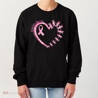 Cute Breast Cancer Awareness Dragonfly Heart Women's Sweatshirt thumb 0