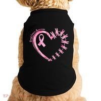 Cute Breast Cancer Awareness Dragonfly Heart Doggie Tank thumb 0
