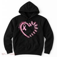 Cute Breast Cancer Awareness Dragonfly Heart Hoodie thumb 0