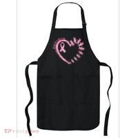 Cute Breast Cancer Awareness Dragonfly Heart Apron thumb 0