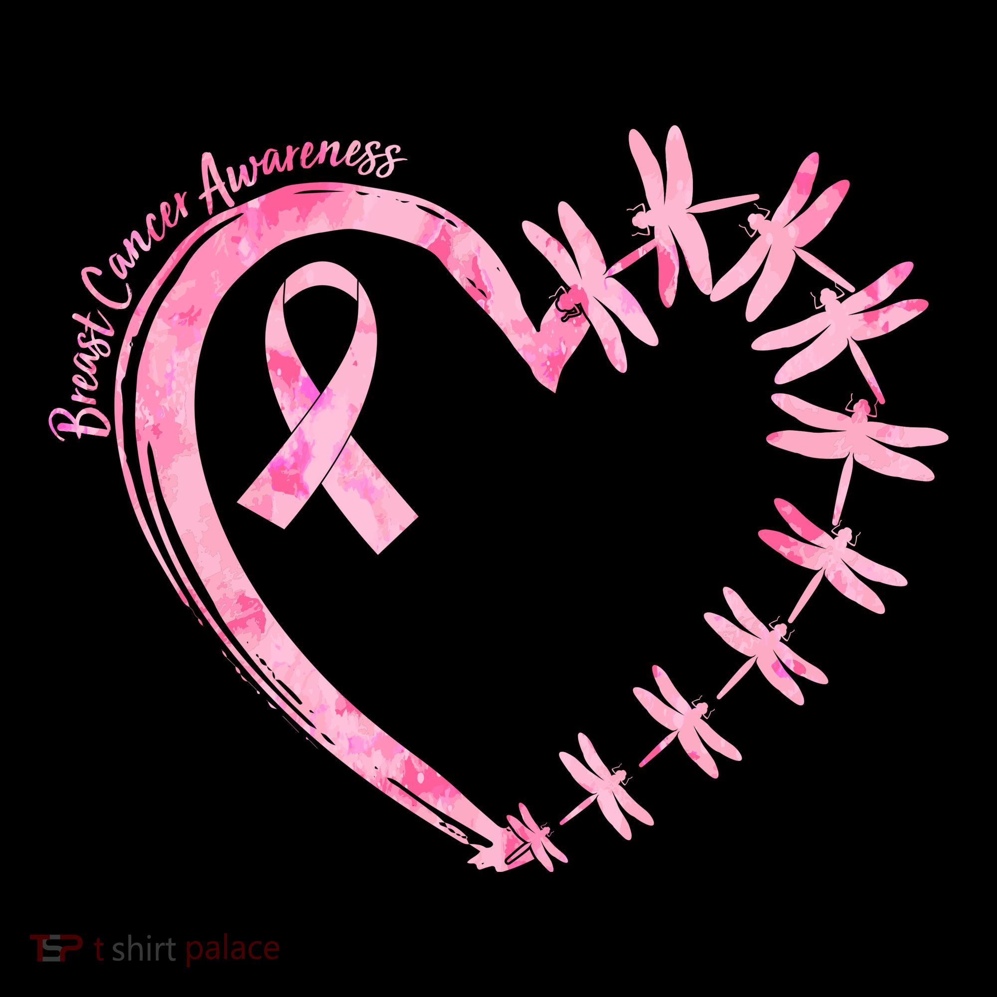 Cute Breast Cancer Awareness Dragonfly Heart Coffee Mug