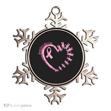 Cute Breast Cancer Awareness Dragonfly Heart Ornament