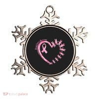 Cute Breast Cancer Awareness Dragonfly Heart Ornament thumb 0