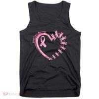 Cute Breast Cancer Awareness Dragonfly Heart Tank Top thumb 0