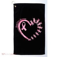 Cute Breast Cancer Awareness Dragonfly Heart Golf Towel thumb 0