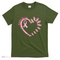 Cute Breast Cancer Awareness Dragonfly Heart T-Shirt thumb 0