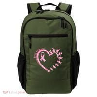 Cute Breast Cancer Awareness Dragonfly Heart Backpack thumb 0