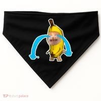 Crying Banana Cat Meme USA-Made Doggie Bandana thumb 0