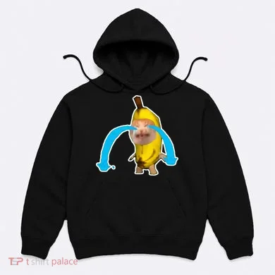 Crying Banana Cat Meme Hoodie