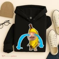 Crying Banana Cat Meme Hoodie thumb 4