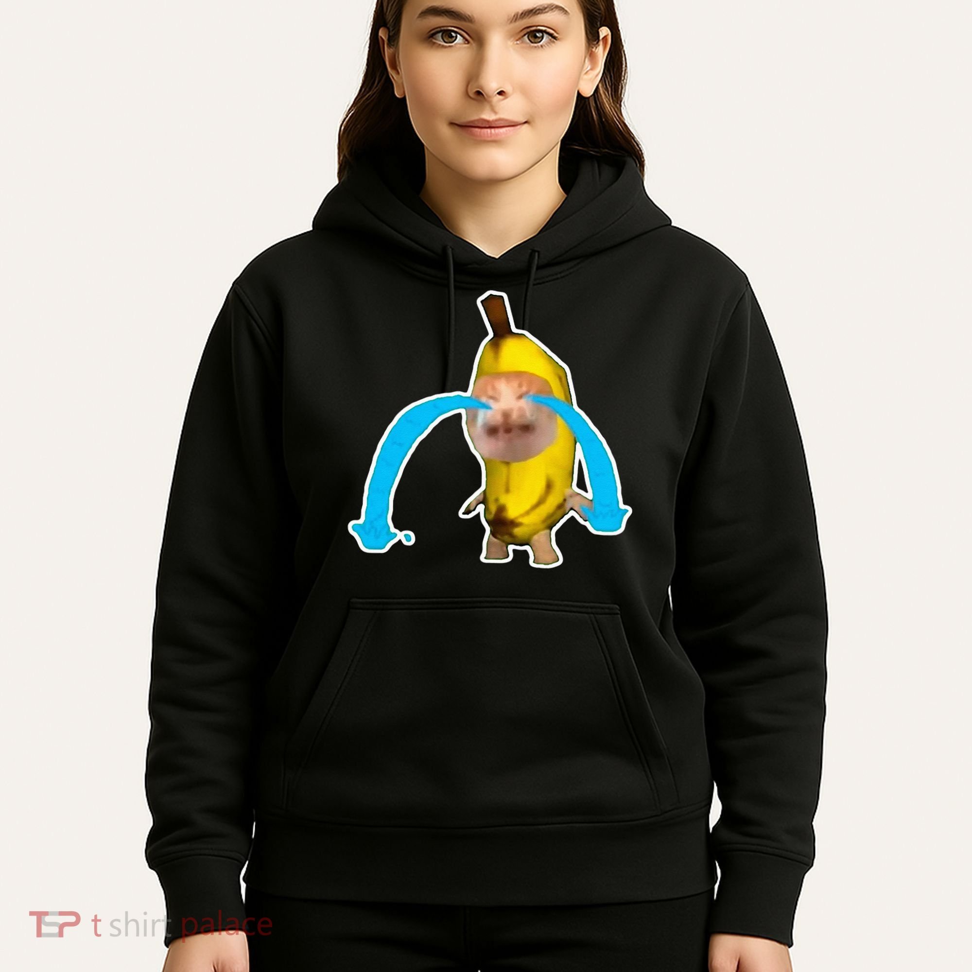 Crying Banana Cat Meme Hoodie