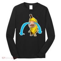 Crying Banana Cat Meme Long Sleeve Shirt thumb 0