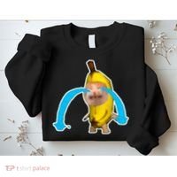 Crying Banana Cat Meme Sweatshirt thumb 2