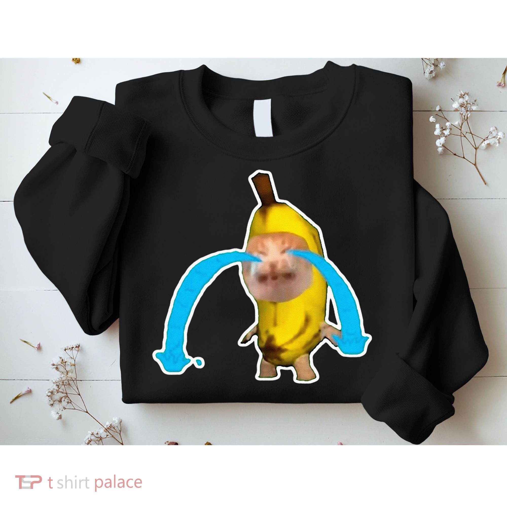 Crying Banana Cat Meme Sweatshirt