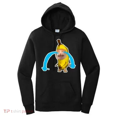 Crying Banana Cat Meme Women's Hoodie