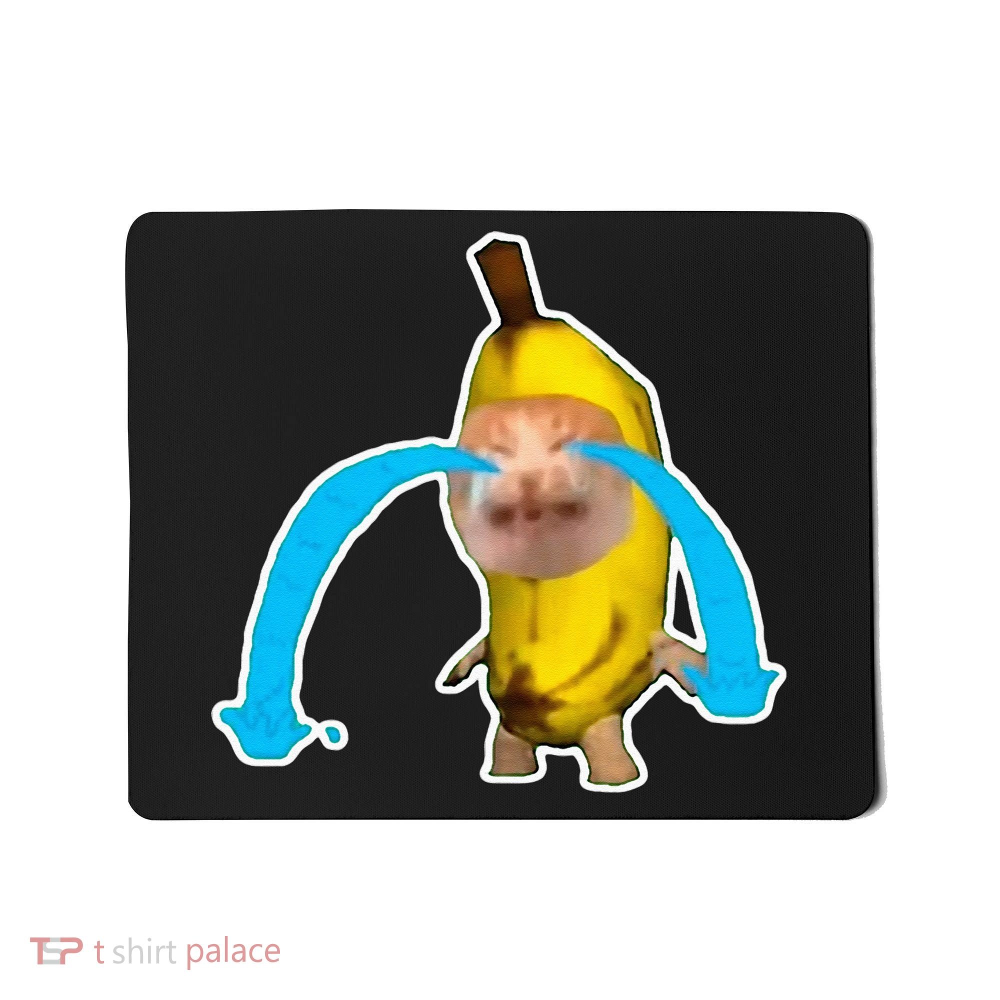 Crying Banana Cat Meme Mousepad