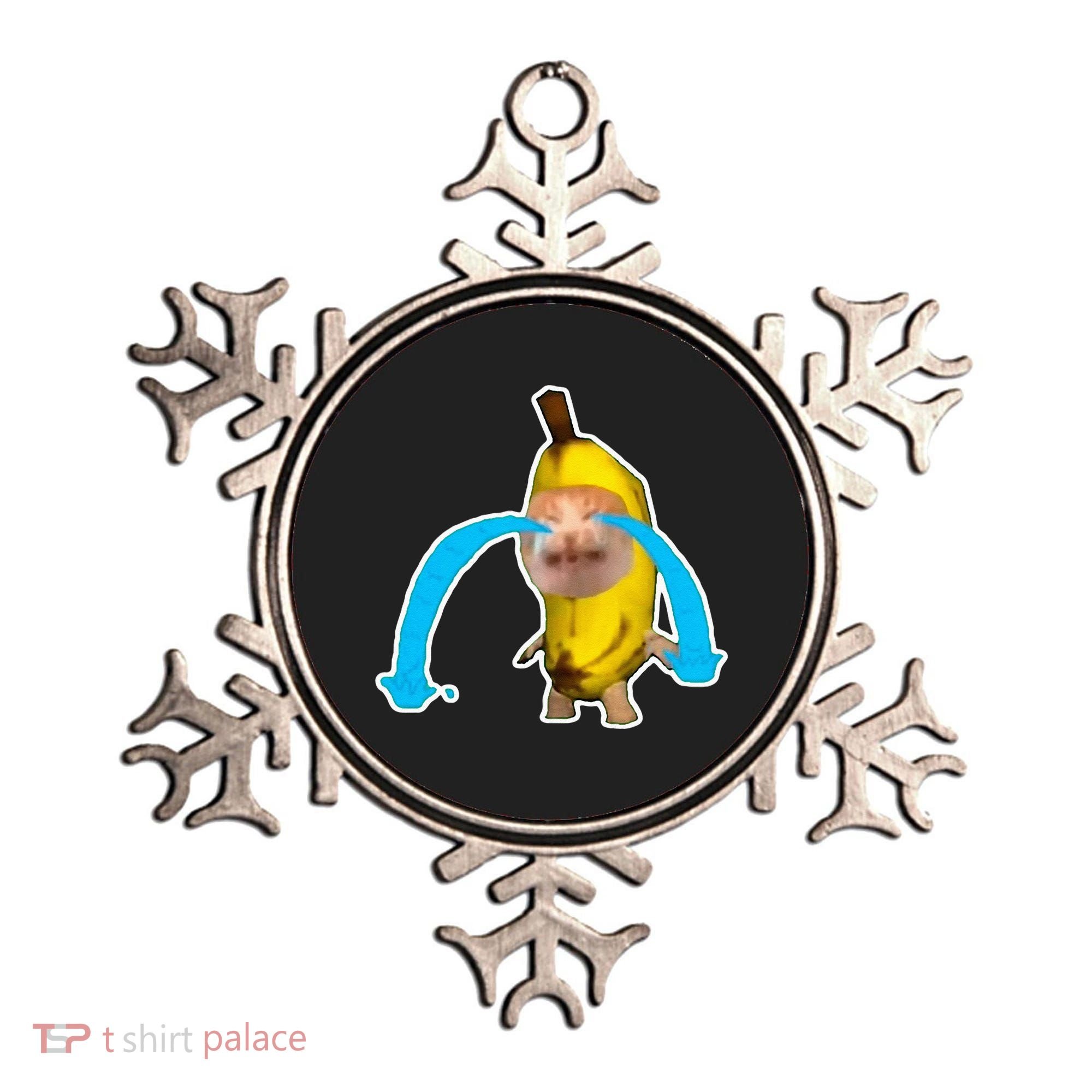 Crying Banana Cat Meme Ornament