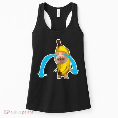 Crying Banana Cat Meme Women's Tank Top
