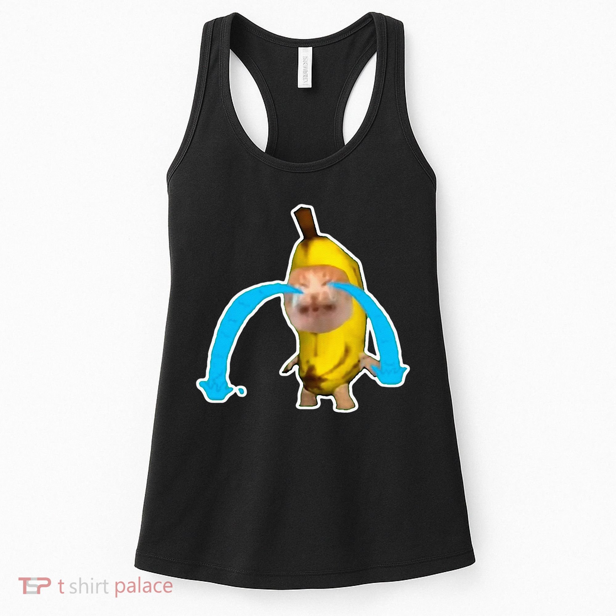 Crying Banana Cat Meme Women's Tank Top