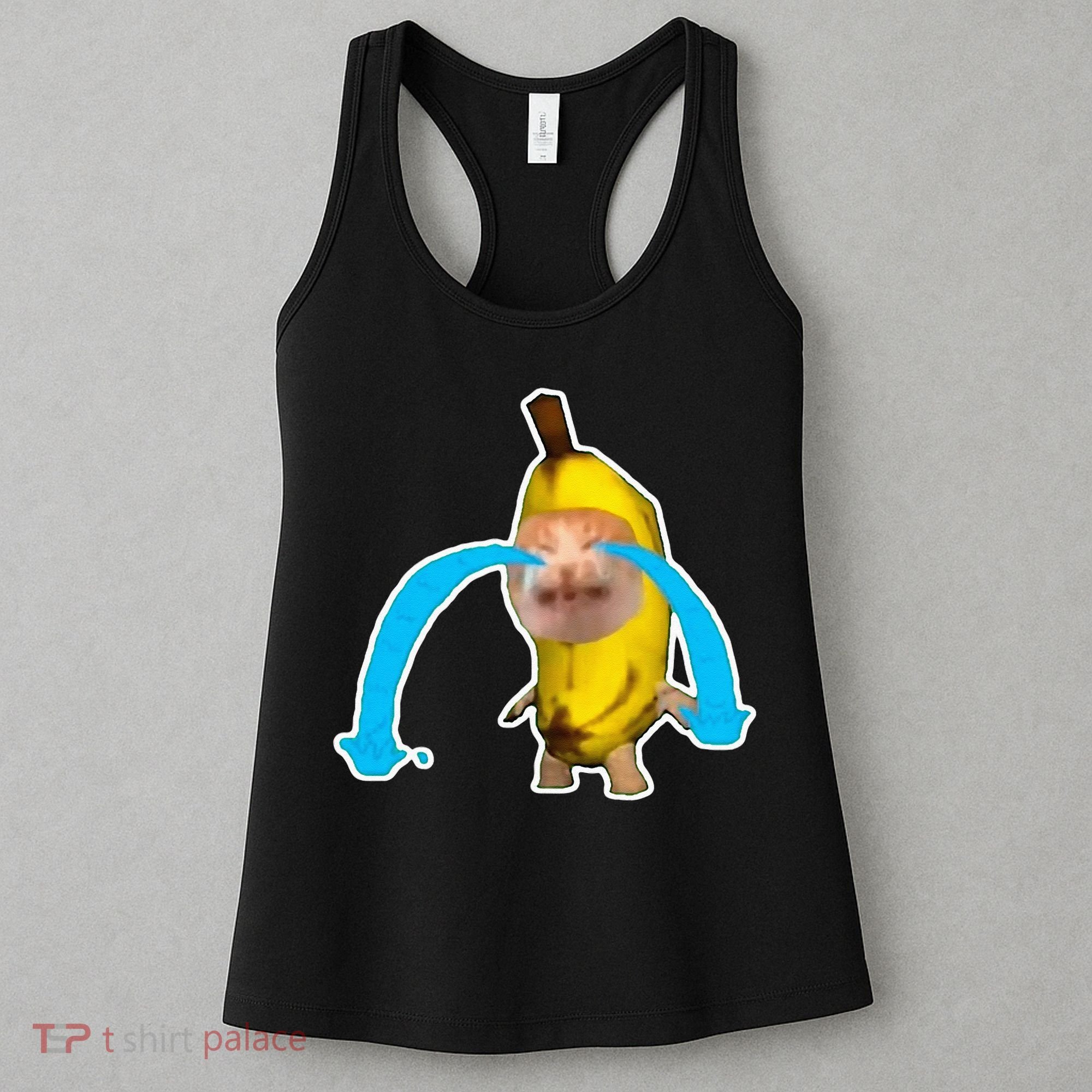 Crying Banana Cat Meme Women's Tank Top