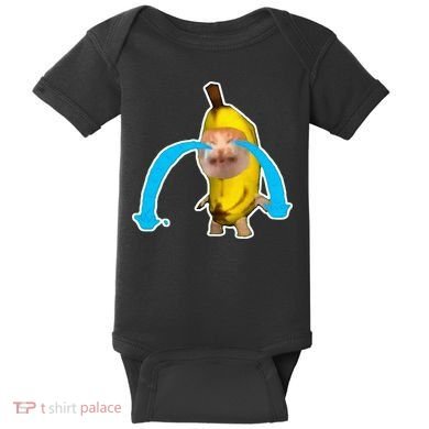 Crying Banana Cat Meme Baby Bodysuit