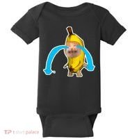 Crying Banana Cat Meme Baby Bodysuit thumb 0