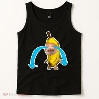 Crying Banana Cat Meme Tank Top thumb 2