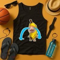 Crying Banana Cat Meme Tank Top thumb 4
