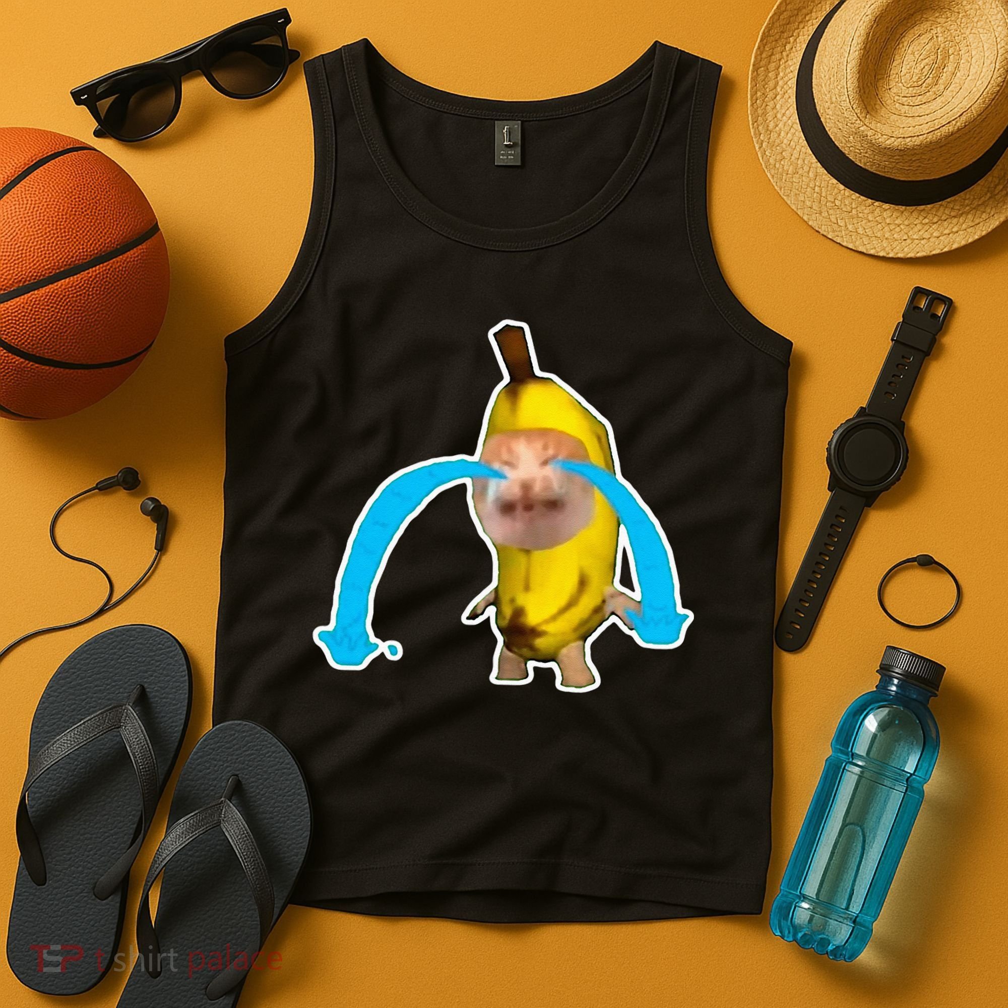 Crying Banana Cat Meme Tank Top