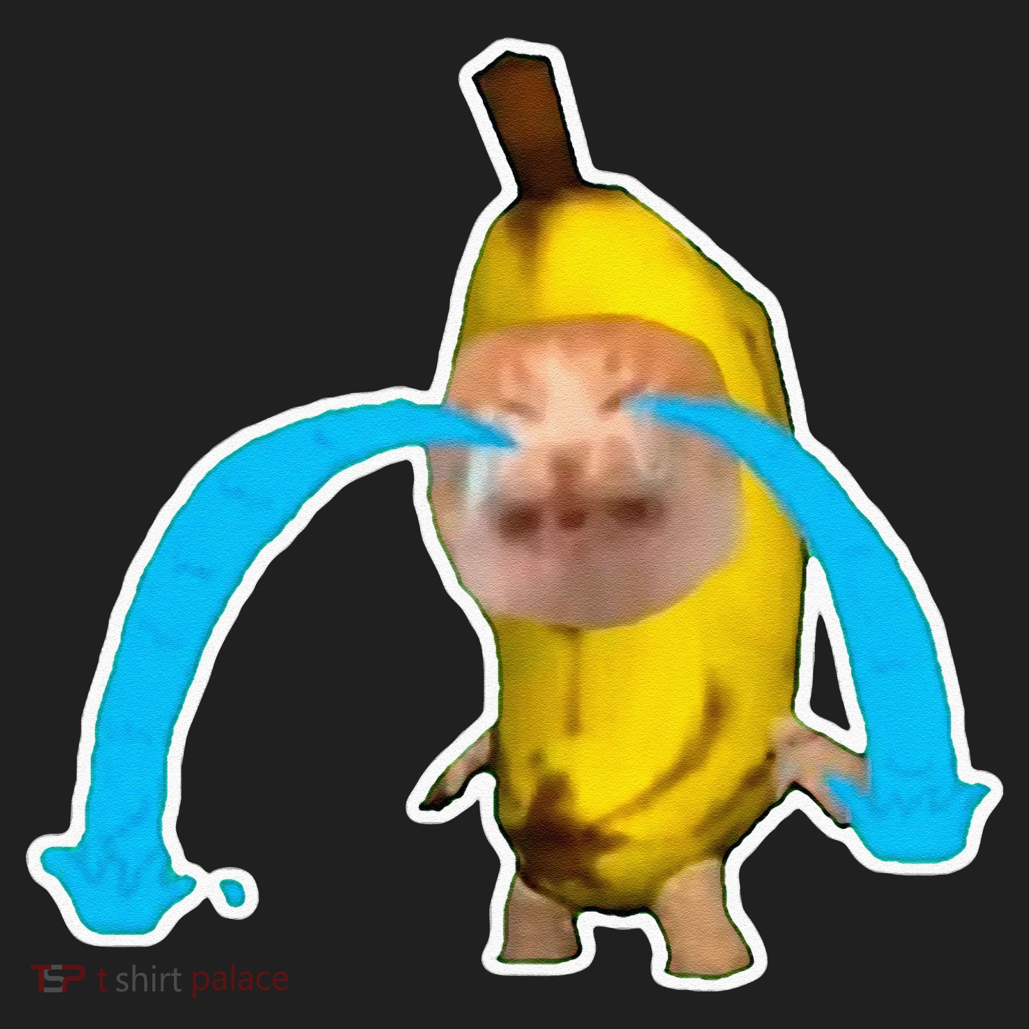 Crying Banana Cat Meme Golf Towel
