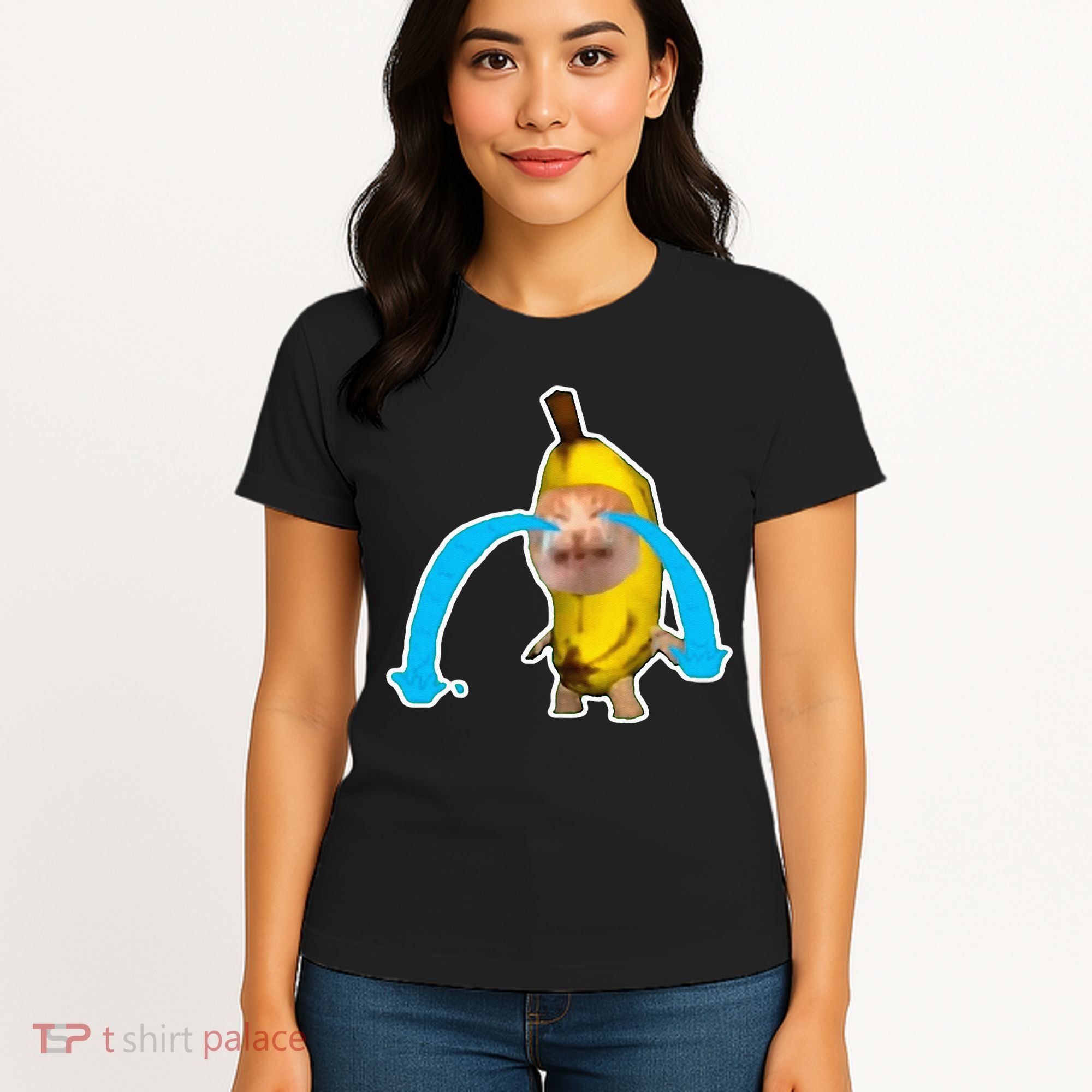 Crying Banana Cat Meme Women's T-Shirt