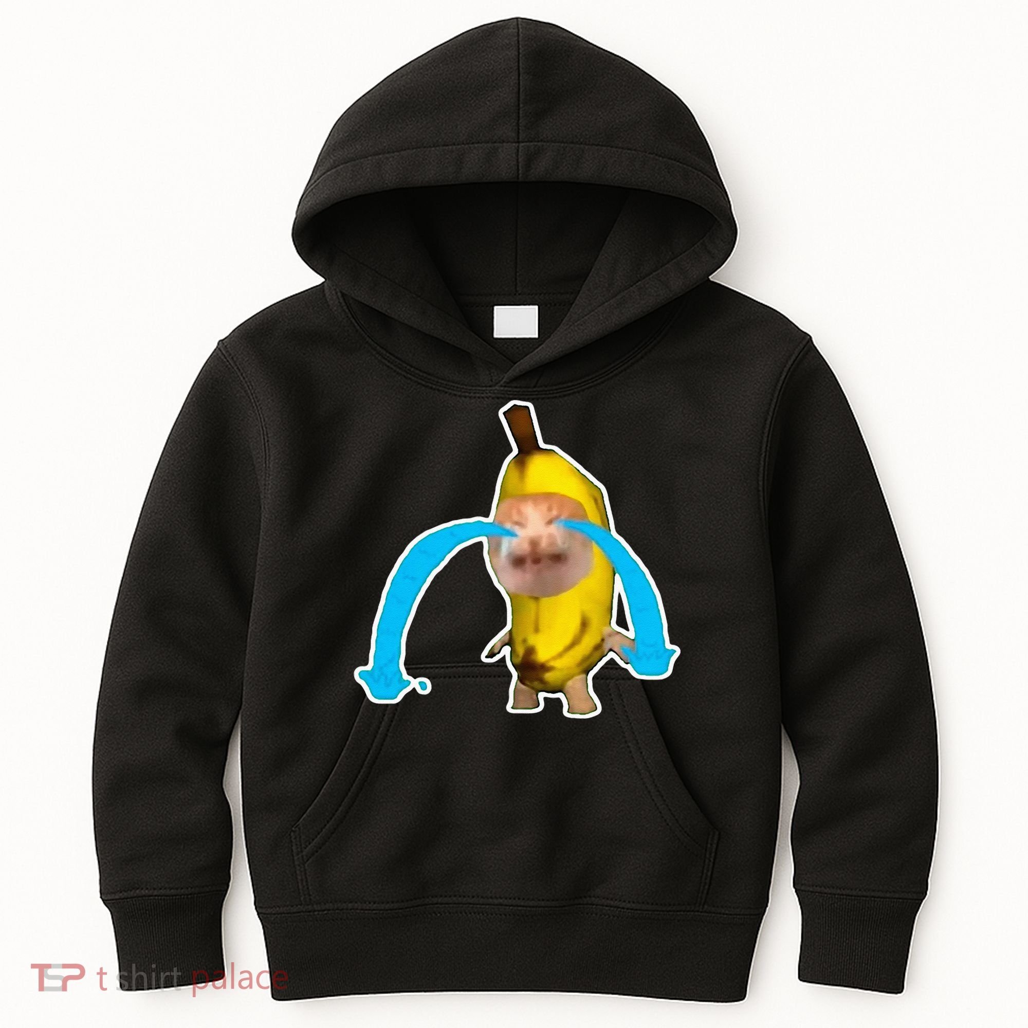 Crying Banana Cat Meme Kids Hoodie