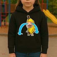 Crying Banana Cat Meme Kids Hoodie thumb 3