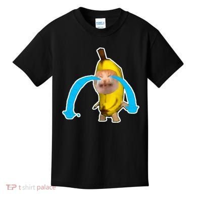 Crying Banana Cat Meme Kids T-Shirt