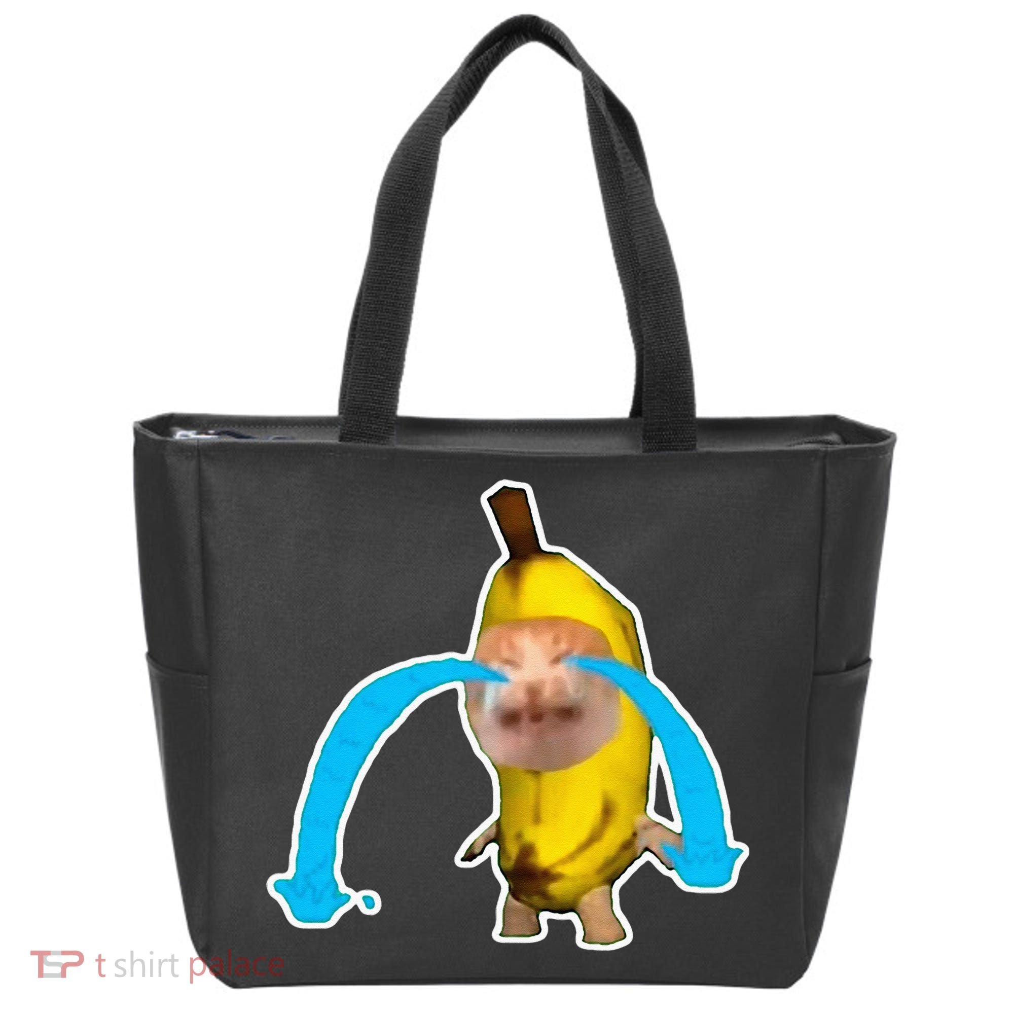 Crying Banana Cat Meme Tote Bag