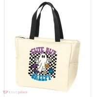 Cute But Creepy Funny Halloween Retro Tote Bag thumb 3