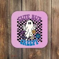 Cute But Creepy Funny Halloween Retro Coaster thumb 0