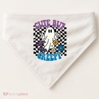 Cute But Creepy Funny Halloween Retro USA-Made Doggie Bandana thumb 0