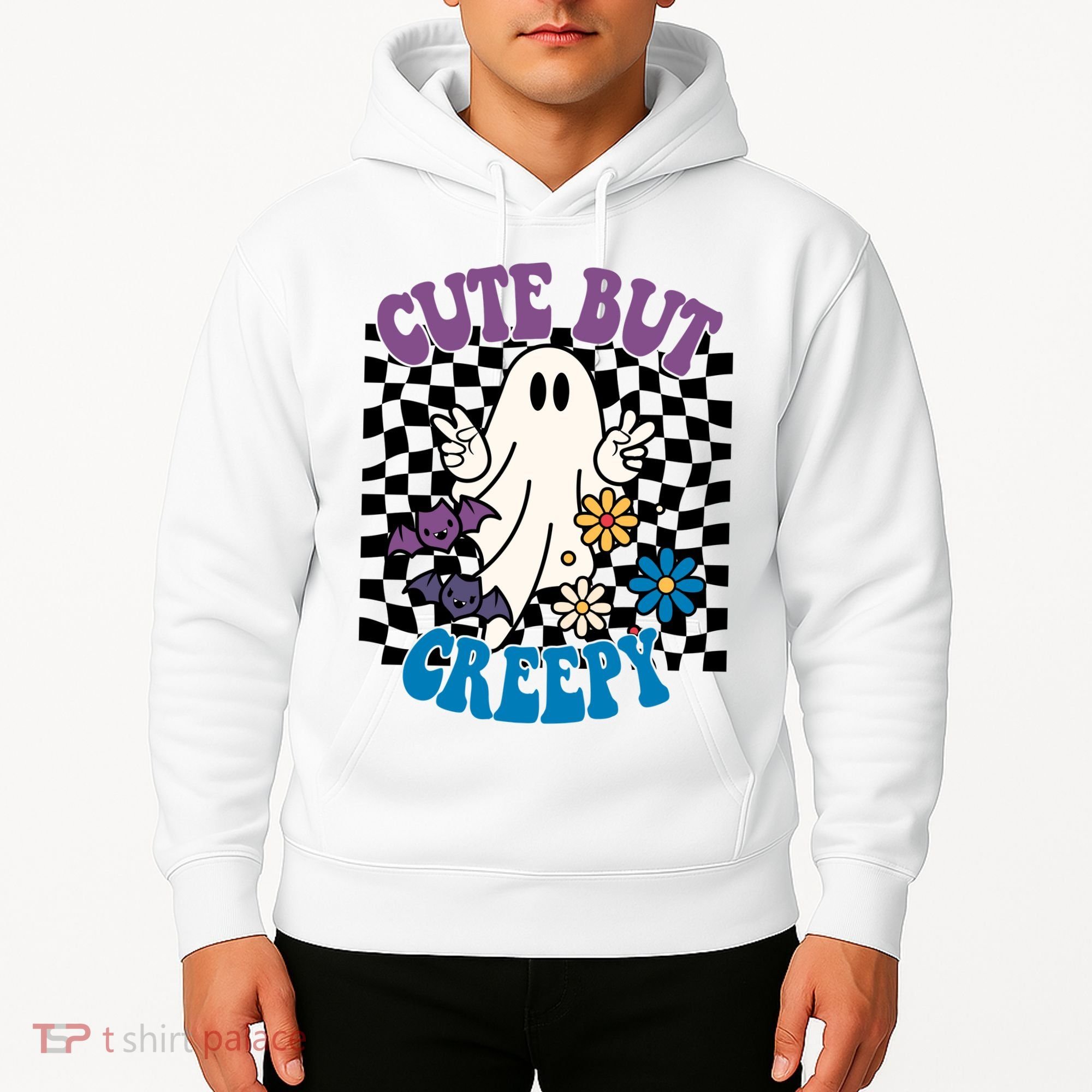 Cute But Creepy Funny Halloween Retro Hoodie