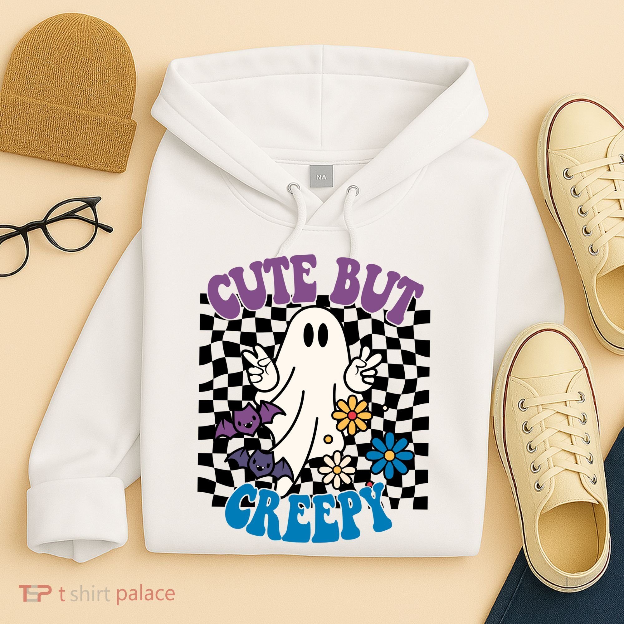 Cute But Creepy Funny Halloween Retro Hoodie
