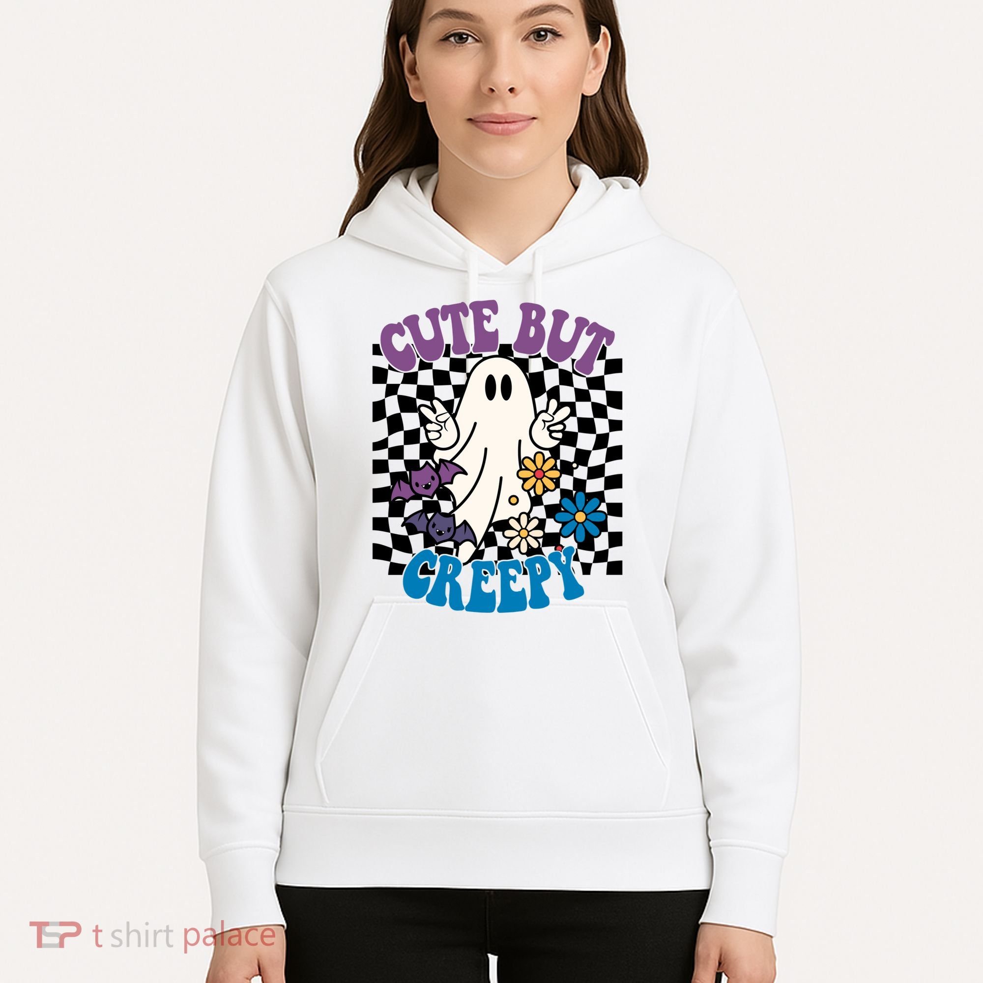 Cute But Creepy Funny Halloween Retro Hoodie