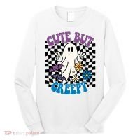 Cute But Creepy Funny Halloween Retro Long Sleeve Shirt thumb 0