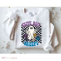 Cute But Creepy Funny Halloween Retro Sweatshirt thumb 2