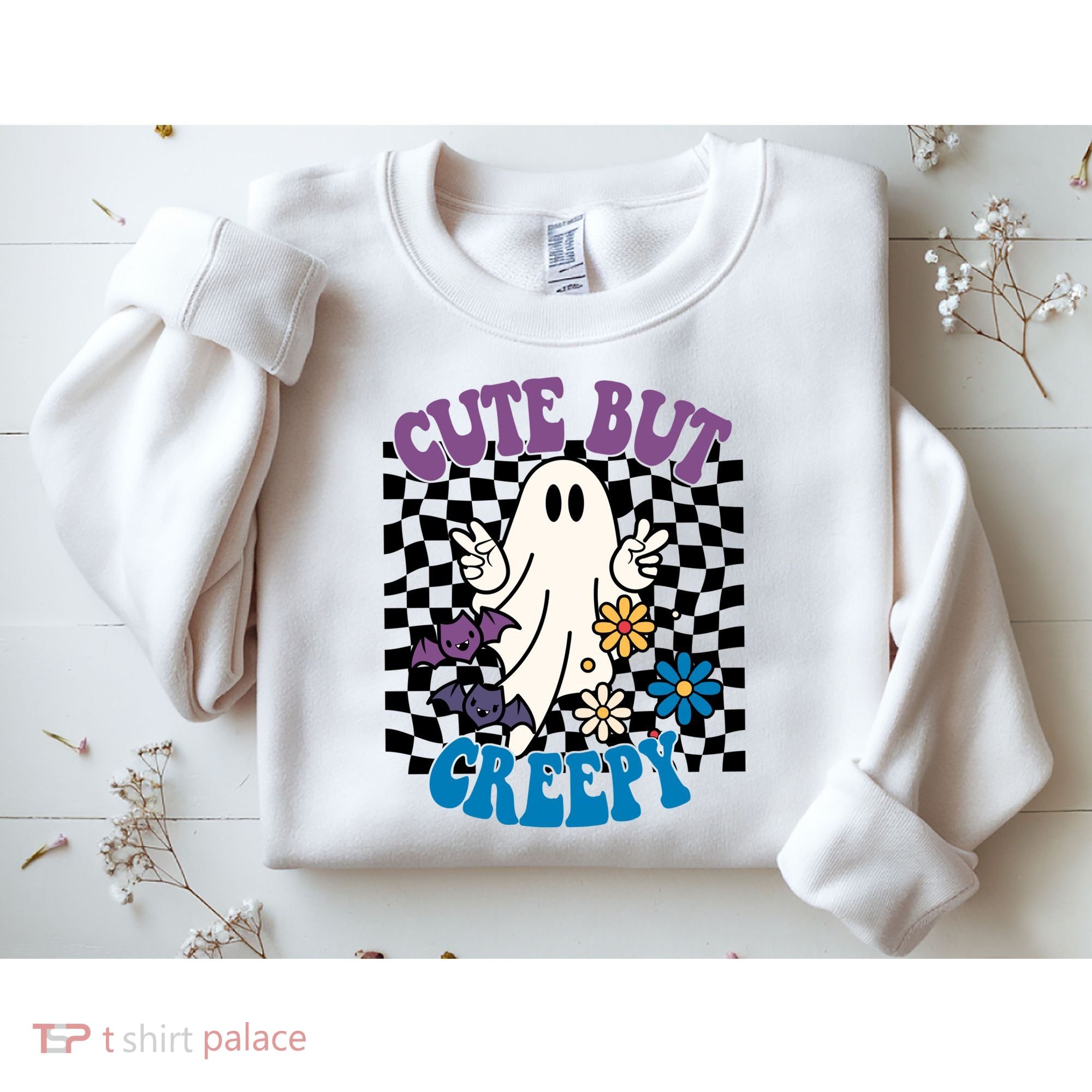 Cute But Creepy Funny Halloween Retro Sweatshirt