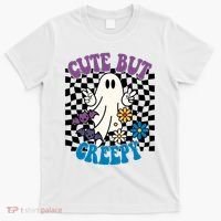 Cute But Creepy Funny Halloween Retro T-Shirt thumb 0