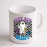 Cute But Creepy Funny Halloween Retro Coffee Mug thumb 1