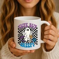 Cute But Creepy Funny Halloween Retro Coffee Mug thumb 3