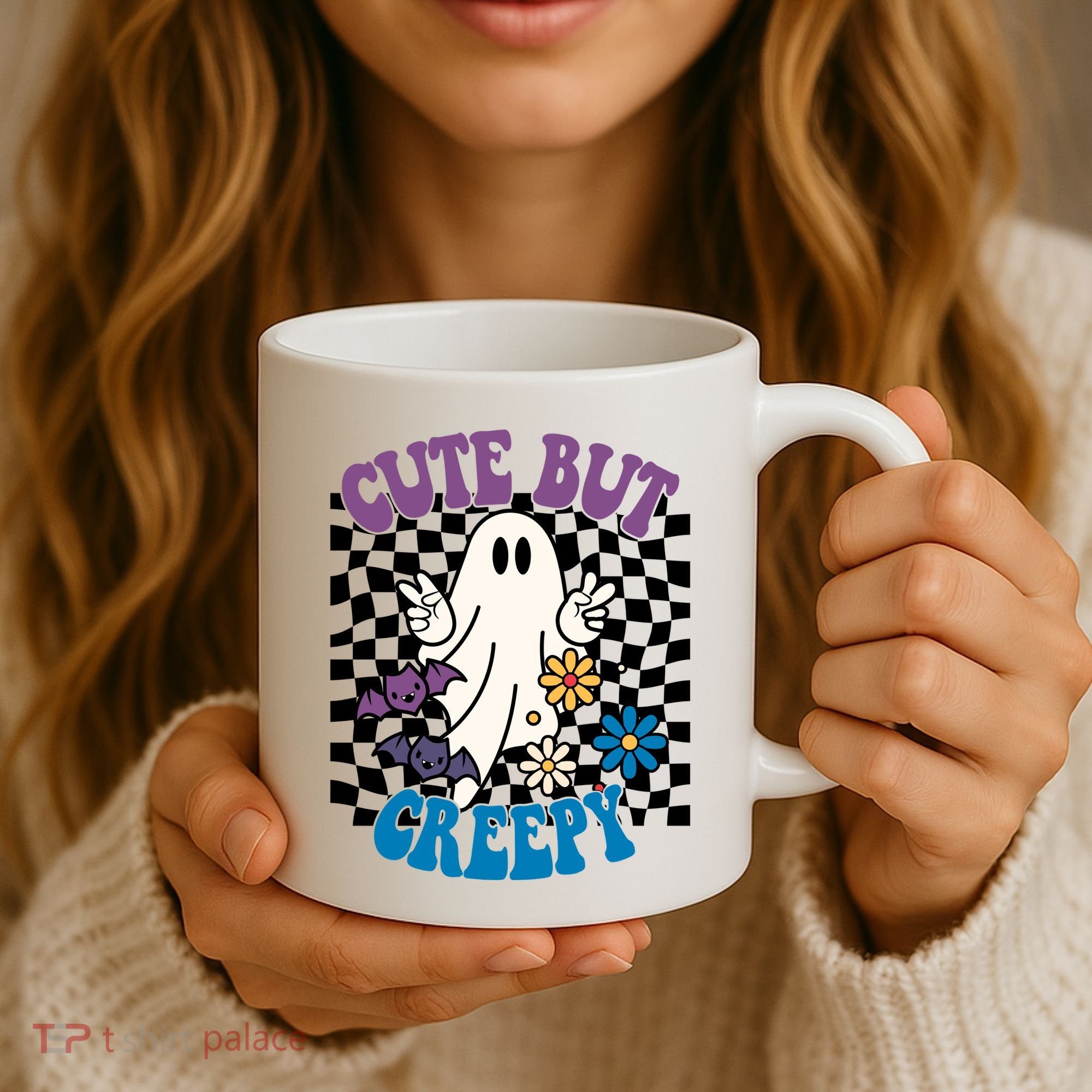 Cute But Creepy Funny Halloween Retro Coffee Mug
