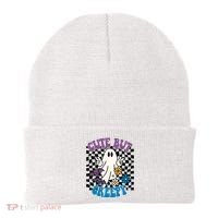 Cute But Creepy Funny Halloween Retro Beanie thumb 0