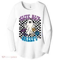 Cute But Creepy Funny Halloween Retro Women's Perfect Tri Tunic Long Sleeve Shirt thumb 0